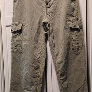 American Eagle Outfitters Olive Green Cargo Bootcut Pants